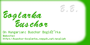 boglarka buschor business card